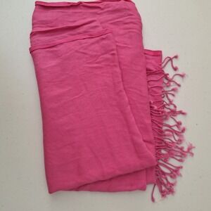Talsha Pink Viscose Scarf with Tassels Made in India Women Shawl‎ Wrap